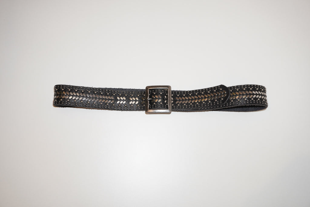 Square Buckle Studded Belt