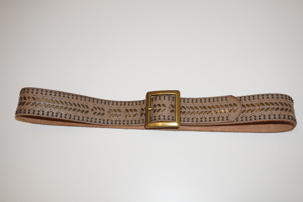 Square Buckle Studded Belt