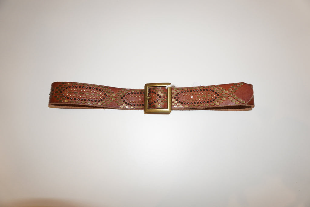 Square Buckle Studded Belt