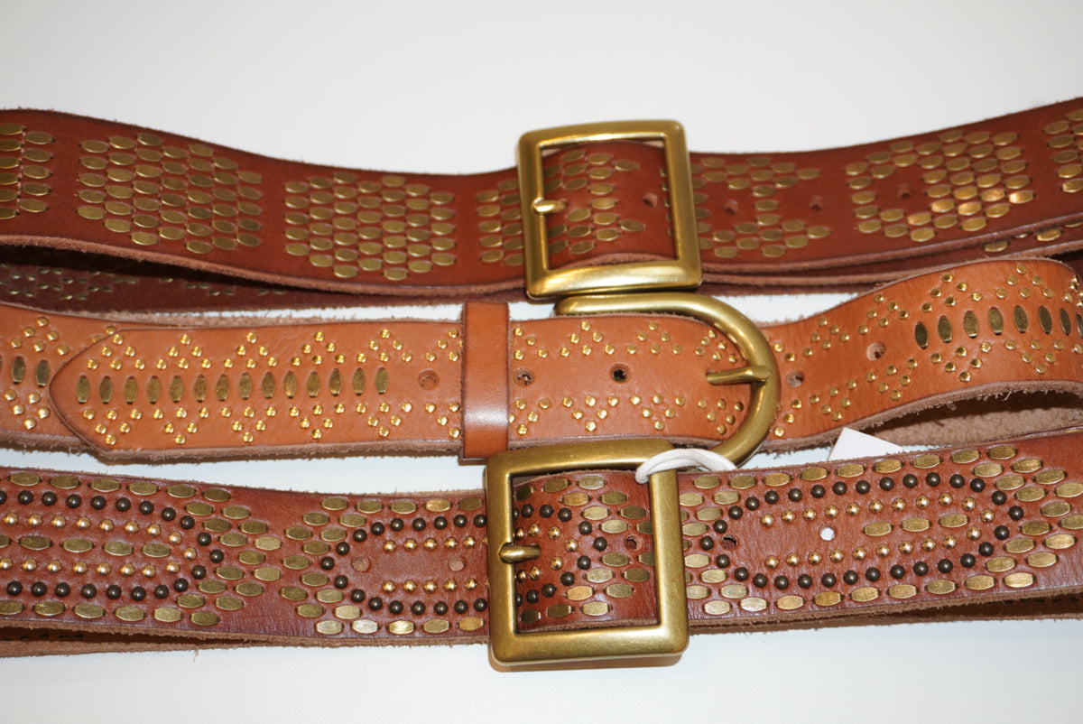 Square Buckle Studded Belt
