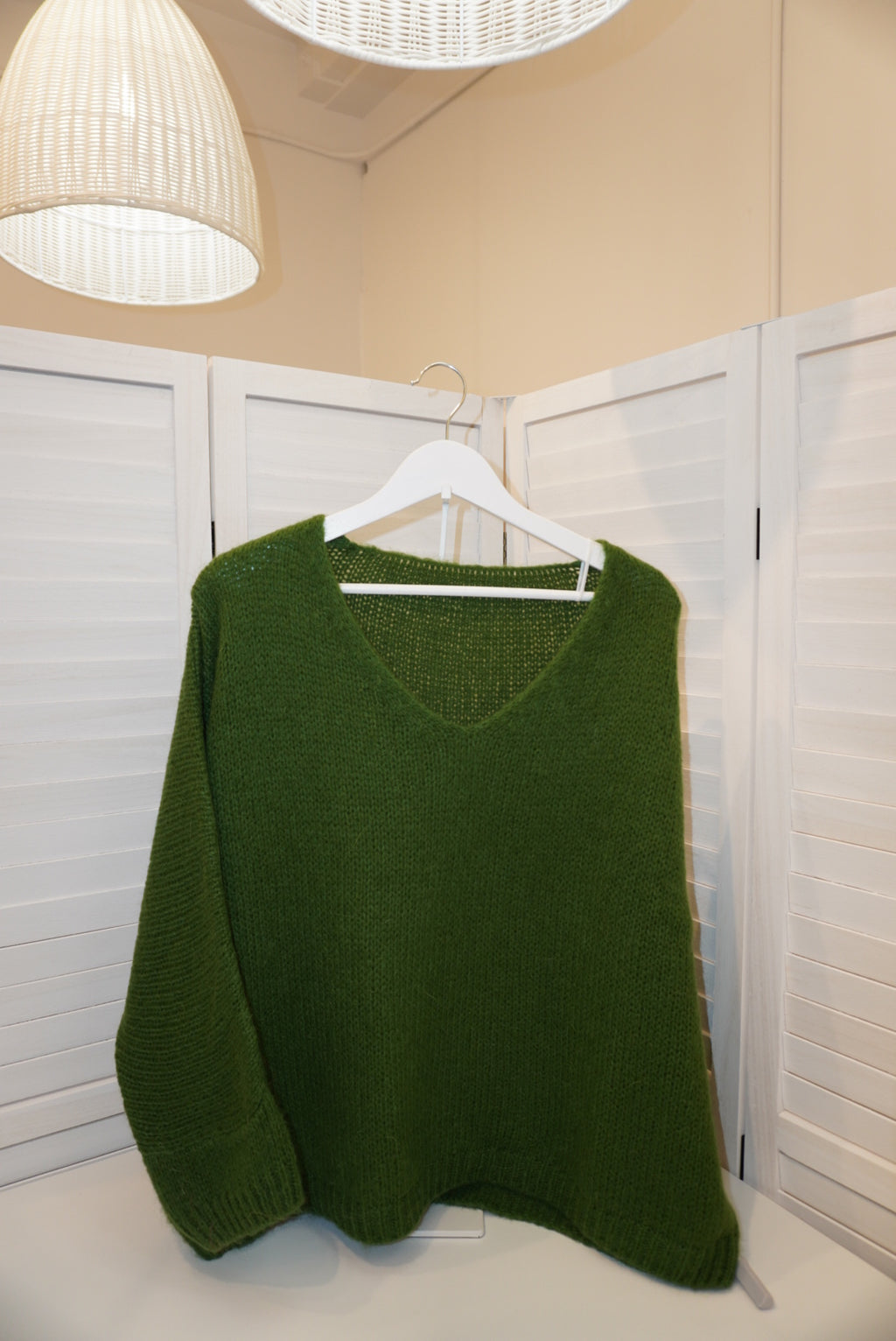 Italian Mohair V-Neck Sweater
