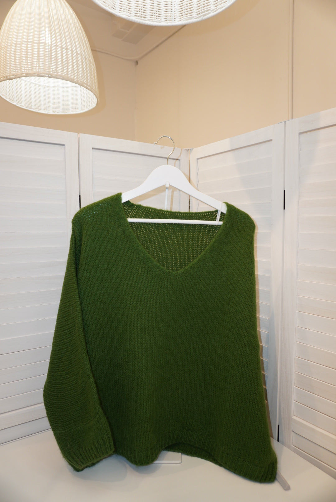 Italian Mohair V-Neck Sweater