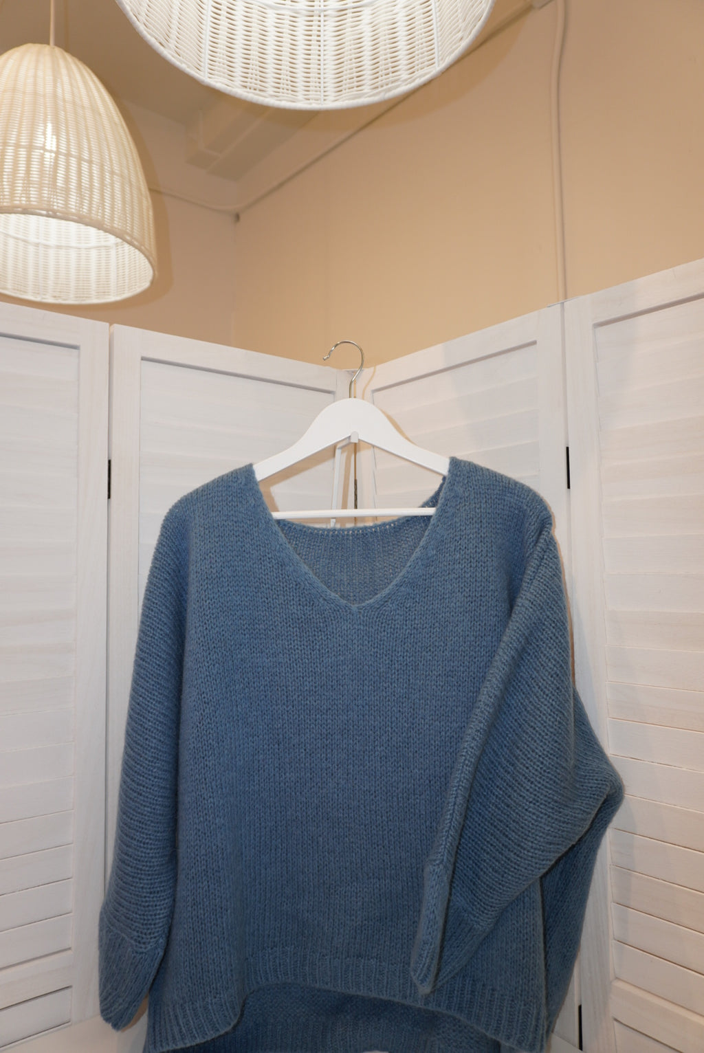 Italian Mohair V-Neck Sweater