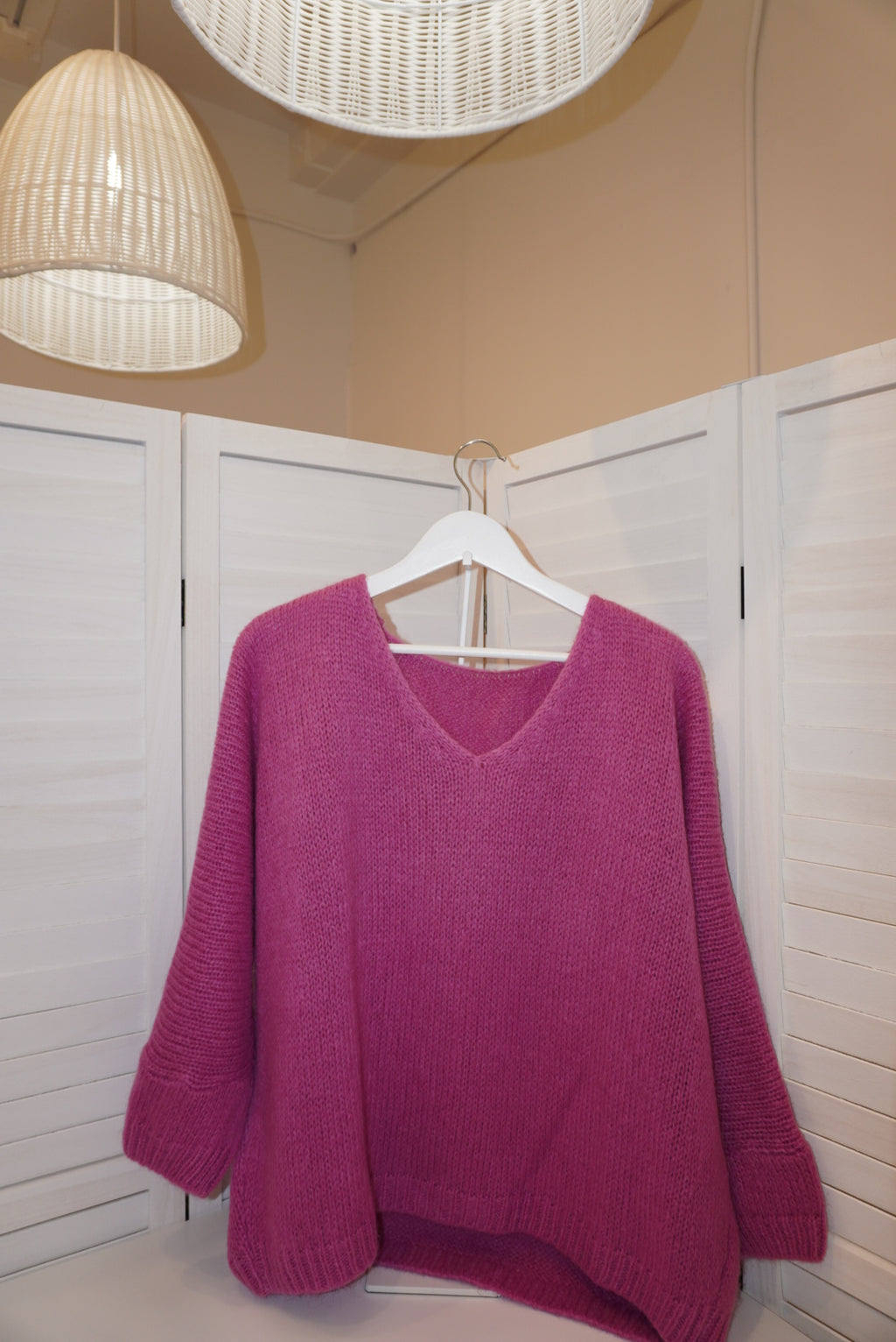 Italian Mohair V-Neck Sweater