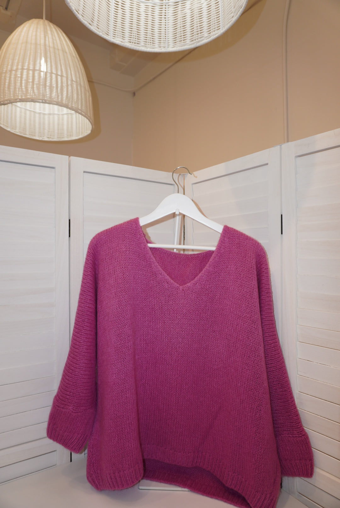 Italian Mohair V-Neck Sweater