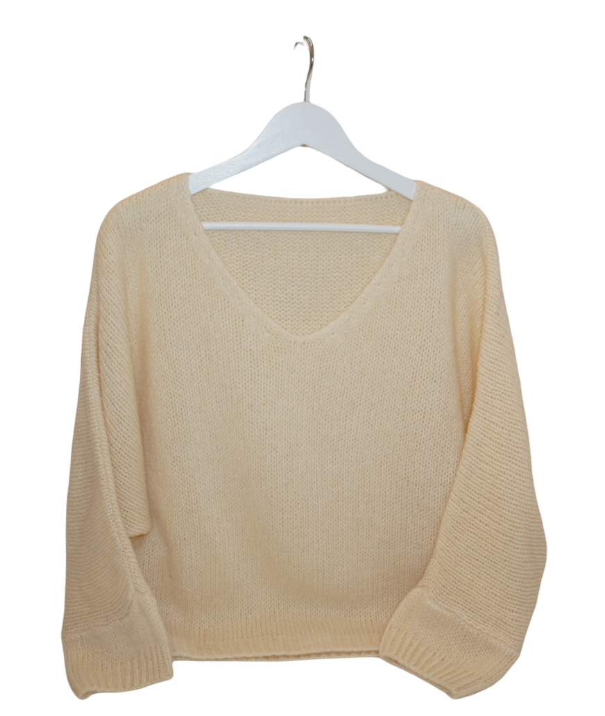 Italian Mohair V-Neck Sweater