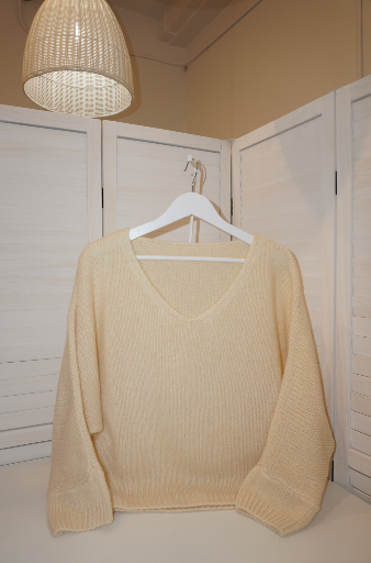 Italian Mohair V-Neck Sweater