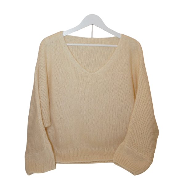 Italian Mohair V-Neck Sweater