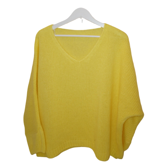Italian Mohair V-Neck Sweater
