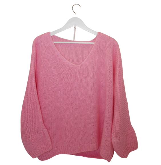 Italian Mohair V-Neck Sweater