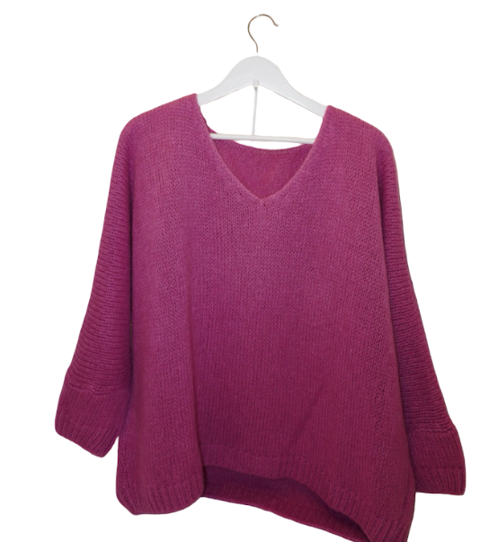 Italian Mohair V-Neck Sweater