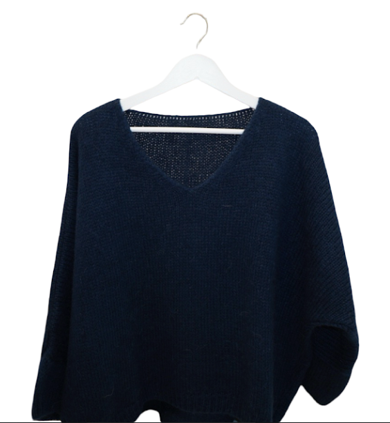 Italian Mohair V-Neck Sweater