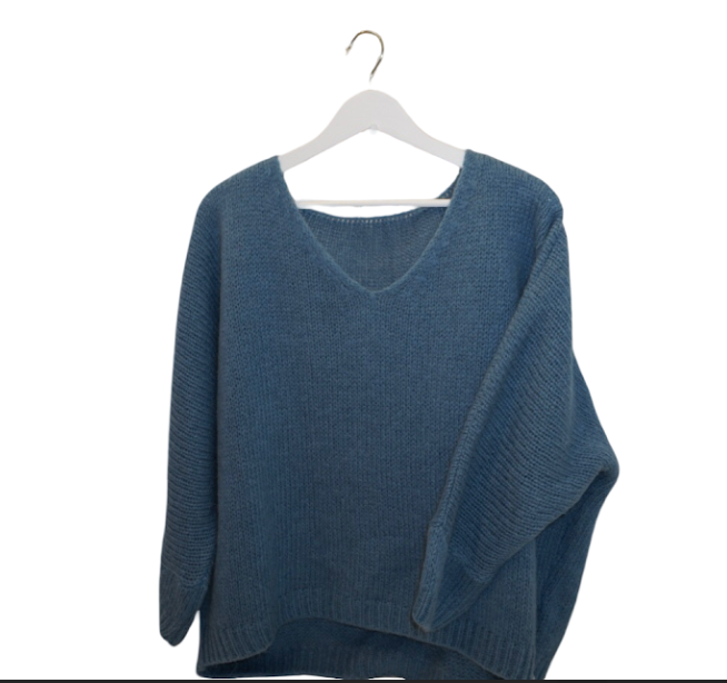 Italian Mohair V-Neck Sweater