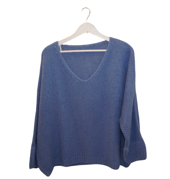 Italian Mohair V-Neck Sweater