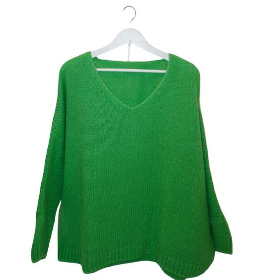 Italian Mohair V-Neck Sweater