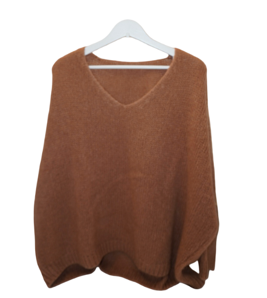 Italian Mohair V-Neck Sweater