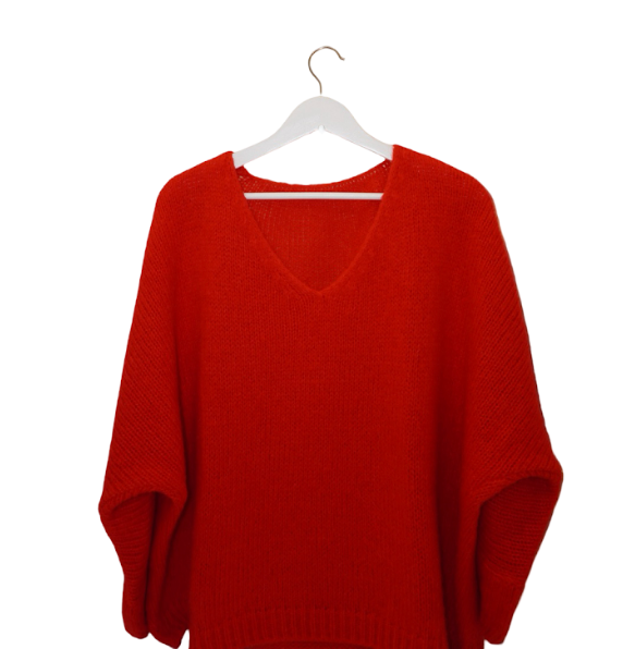Italian Mohair V-Neck Sweater