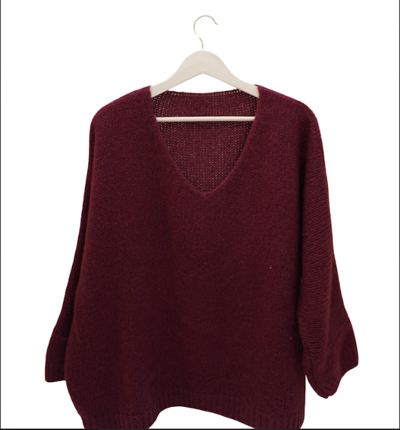 Italian Mohair V-Neck Sweater
